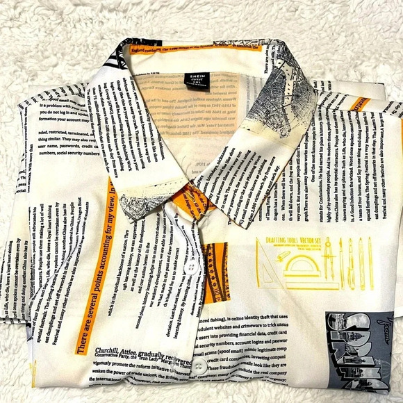 Allover Print Blouse Eye catching design adds pop to your wardrobe Shein - Picture 4 of 12